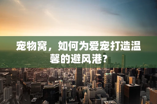 宠物窝，如何为爱宠打造温馨的避风港？