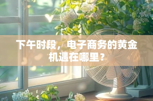 下午时段，电子商务的黄金机遇在哪里？