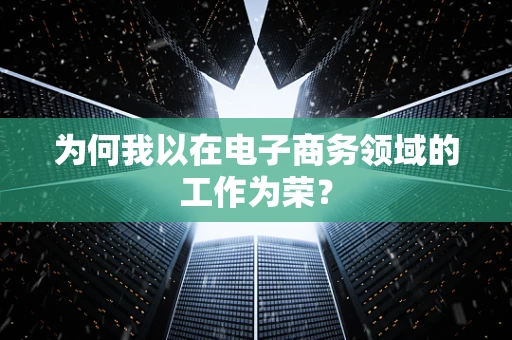 为何我以在电子商务领域的工作为荣？