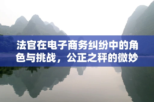 法官在电子商务纠纷中的角色与挑战，公正之秤的微妙平衡