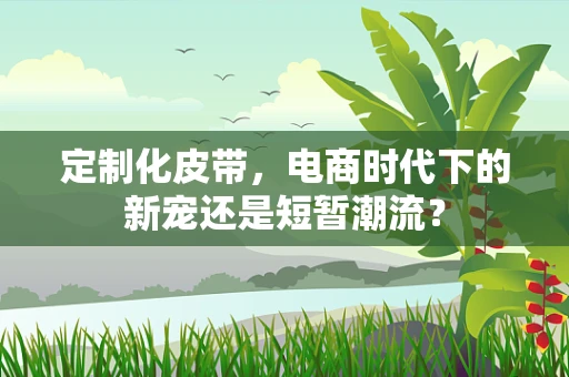 定制化皮带，电商时代下的新宠还是短暂潮流？