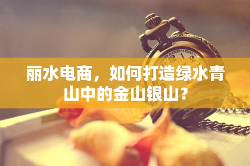 丽水电商，如何打造绿水青山中的金山银山？