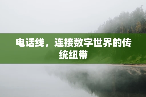 电话线，连接数字世界的传统纽带