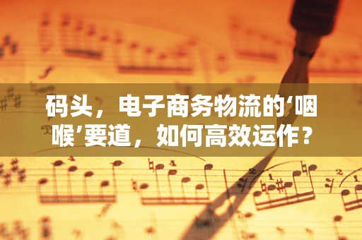 码头，电子商务物流的‘咽喉’要道，如何高效运作？