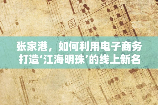 张家港，如何利用电子商务打造‘江海明珠’的线上新名片？