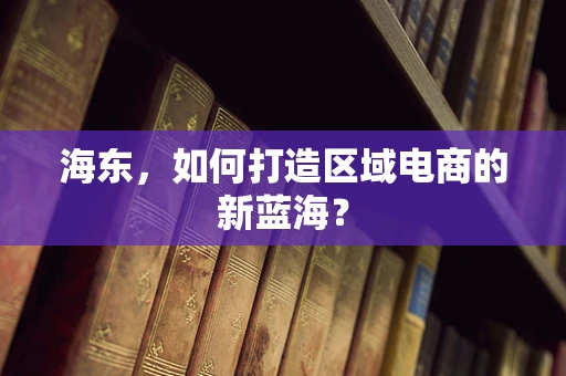海东，如何打造区域电商的新蓝海？