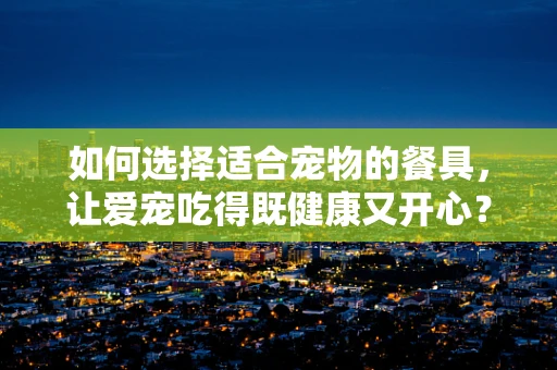 如何选择适合宠物的餐具，让爱宠吃得既健康又开心？