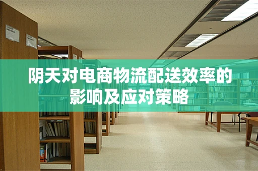 阴天对电商物流配送效率的影响及应对策略