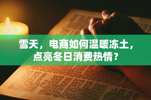 雪天，电商如何温暖冻土，点亮冬日消费热情？