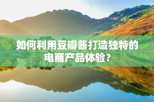 如何利用豆瓣酱打造独特的电商产品体验？