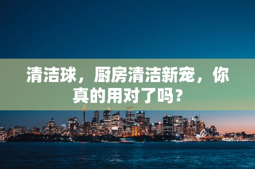 清洁球，厨房清洁新宠，你真的用对了吗？