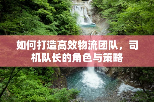 如何打造高效物流团队，司机队长的角色与策略