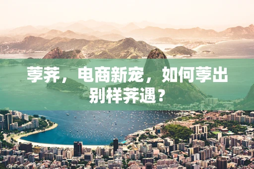 荸荠，电商新宠，如何荸出别样荠遇？