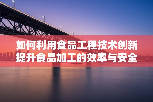 如何利用食品工程技术创新提升食品加工的效率与安全性？