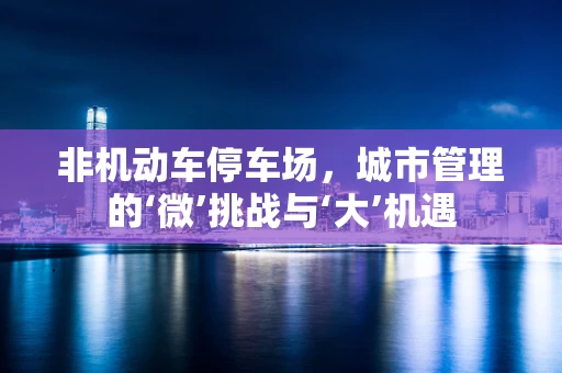 非机动车停车场，城市管理的‘微’挑战与‘大’机遇