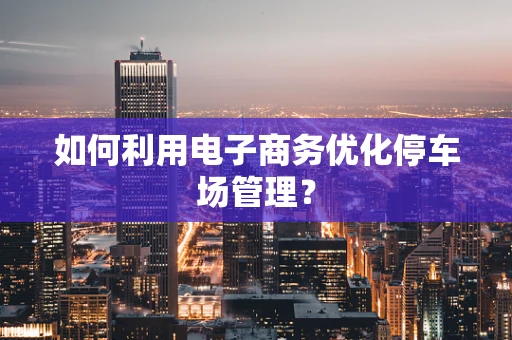 如何利用电子商务优化停车场管理？