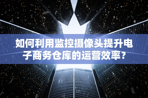 如何利用监控摄像头提升电子商务仓库的运营效率？