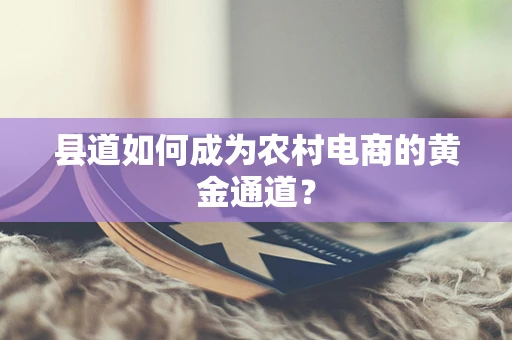 县道如何成为农村电商的黄金通道？