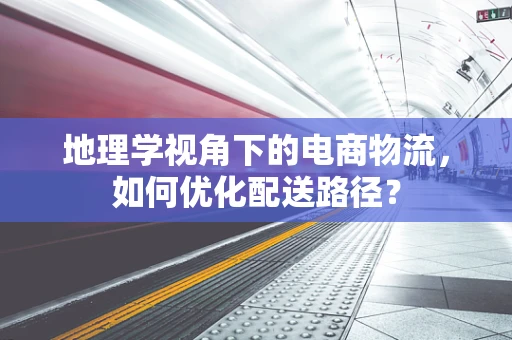 地理学视角下的电商物流，如何优化配送路径？