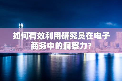 如何有效利用研究员在电子商务中的洞察力？