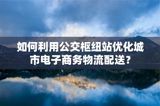 如何利用公交枢纽站优化城市电子商务物流配送？