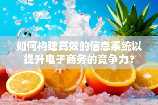 如何构建高效的信息系统以提升电子商务的竞争力？