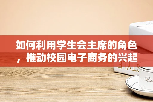 如何利用学生会主席的角色，推动校园电子商务的兴起？
