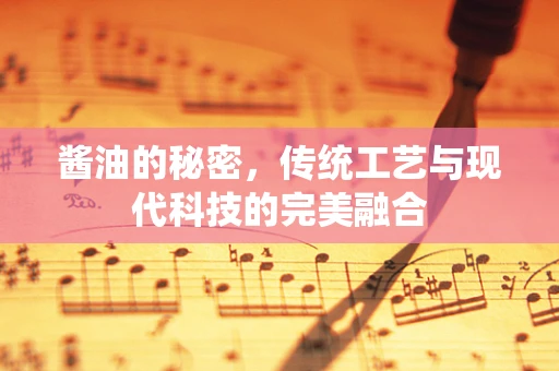 酱油的秘密，传统工艺与现代科技的完美融合
