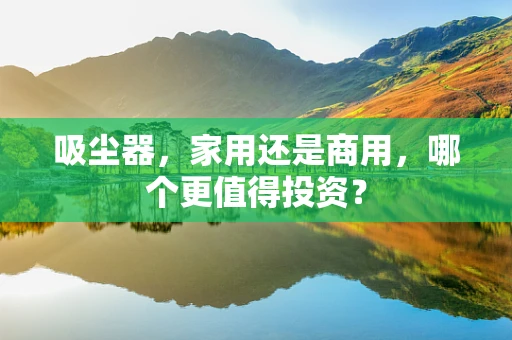 吸尘器，家用还是商用，哪个更值得投资？