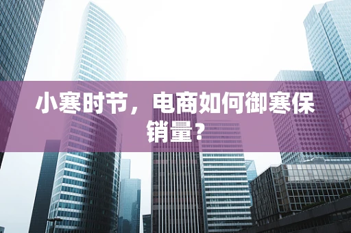 小寒时节，电商如何御寒保销量？