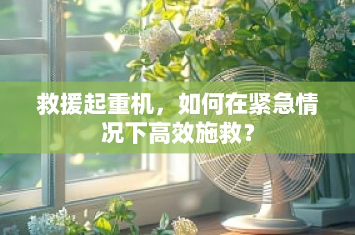 救援起重机，如何在紧急情况下高效施救？