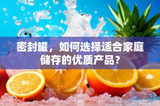 密封罐，如何选择适合家庭储存的优质产品？