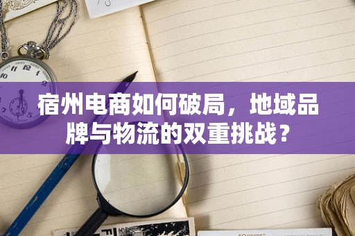 宿州电商如何破局，地域品牌与物流的双重挑战？