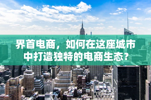 界首电商，如何在这座城市中打造独特的电商生态？