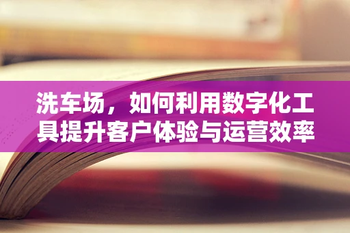 洗车场，如何利用数字化工具提升客户体验与运营效率？