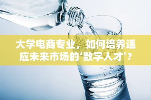 大学电商专业，如何培养适应未来市场的‘数字人才’？