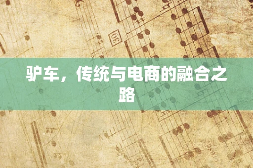 驴车，传统与电商的融合之路