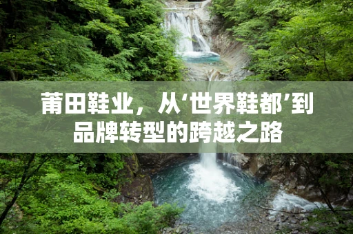 莆田鞋业，从‘世界鞋都’到品牌转型的跨越之路