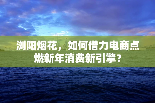 浏阳烟花，如何借力电商点燃新年消费新引擎？