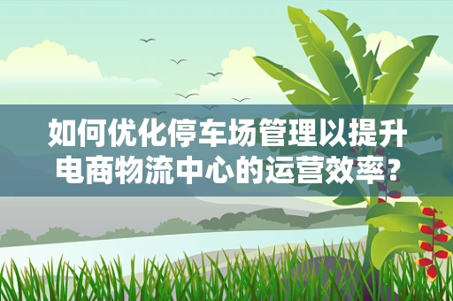 如何优化停车场管理以提升电商物流中心的运营效率？