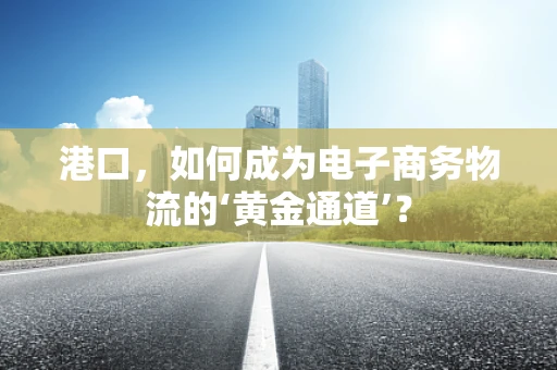 港口，如何成为电子商务物流的‘黄金通道’？
