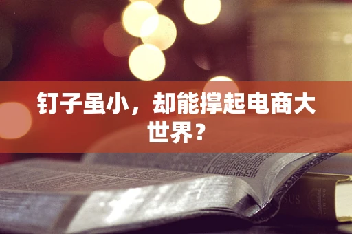 钉子虽小，却能撑起电商大世界？