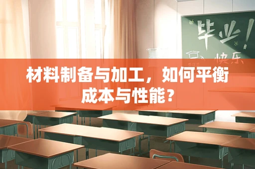 材料制备与加工，如何平衡成本与性能？
