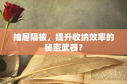 抽屉隔板，提升收纳效率的秘密武器？
