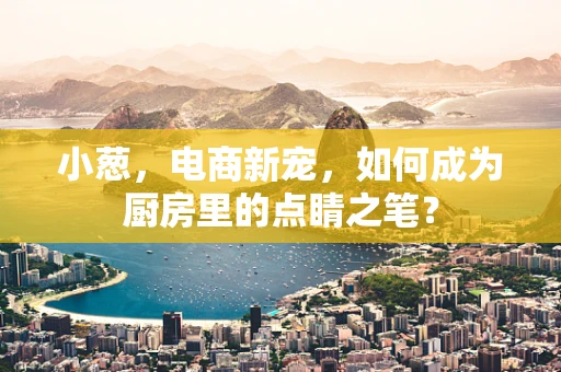 小葱，电商新宠，如何成为厨房里的点睛之笔？