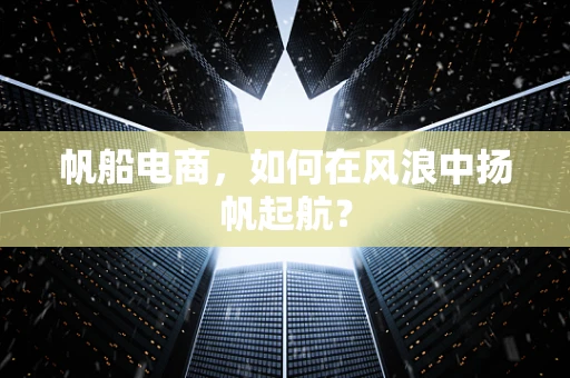 帆船电商，如何在风浪中扬帆起航？