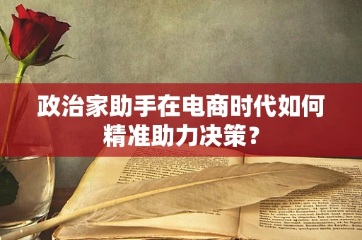 政治家助手在电商时代如何精准助力决策？