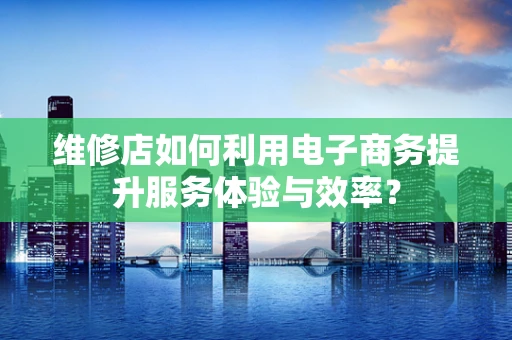 维修店如何利用电子商务提升服务体验与效率？