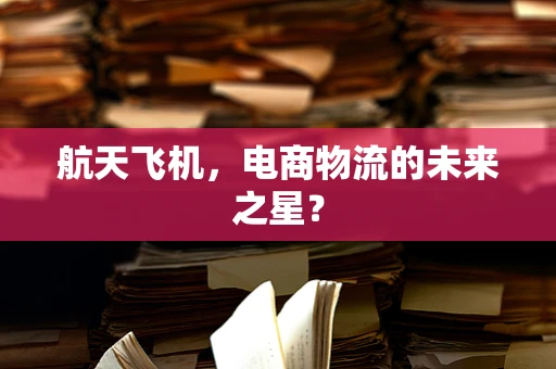 航天飞机，电商物流的未来之星？
