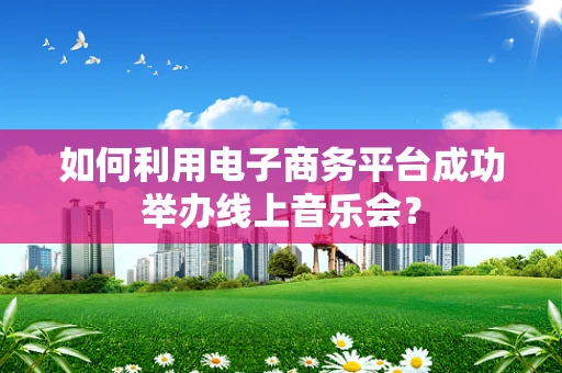 如何利用电子商务平台成功举办线上音乐会？